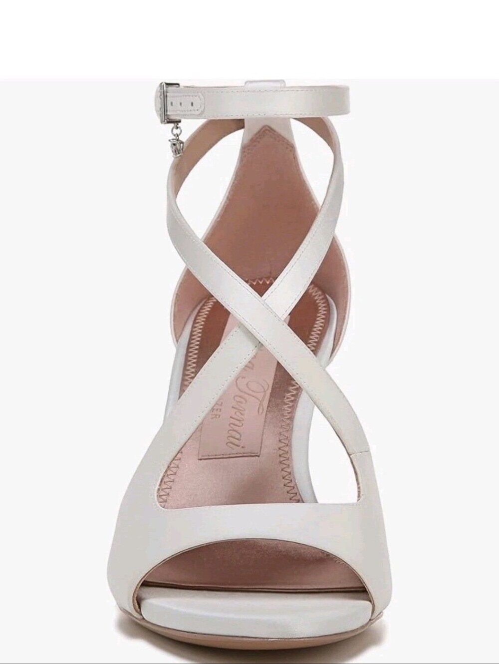 Naturalizer Pnina Tornai Amor Women's Strappy Sandal White Blanc Size 9,5W New